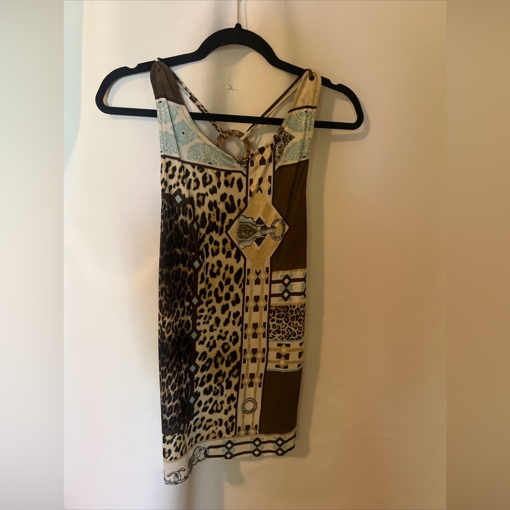 Roberto Cavalli  Cougar Print Chic Tank S Stretchy Nylon